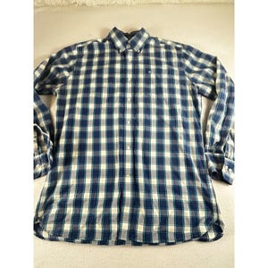 Southern Tide Mens Classic Fit Plaid Button Down Shirt Blue Teal Yellow Size M image 1