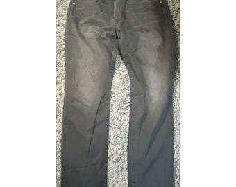 Lucky Brand 121 Heritage Slim Jeans Mens W38 L32 Dark Gray Light Black Denim
