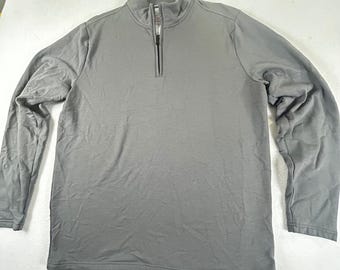 Weatherproof Vintage Gray Pullover Fleece Lined Quarter Zip Long Sleeve Shirt XL