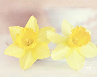 Floral Still Life- Daffodil Flowers Photo- Still Life Photography, Yellow Flower Print, Easter Decor, Floral Wall Art, Yellow Home Decor
