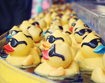 Rubber Duck Photography- Carnival Game Photo, Yellow Ducks Print, Nursery Decor, Childrens Room Decor, Bathroom Decor, Fair Photography