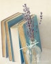 Book Photography- Vintage Books and Lavender Photo, Blue Lavender, Library Decor, Office Decor, Books and Flower Still Life Print, Book Art 