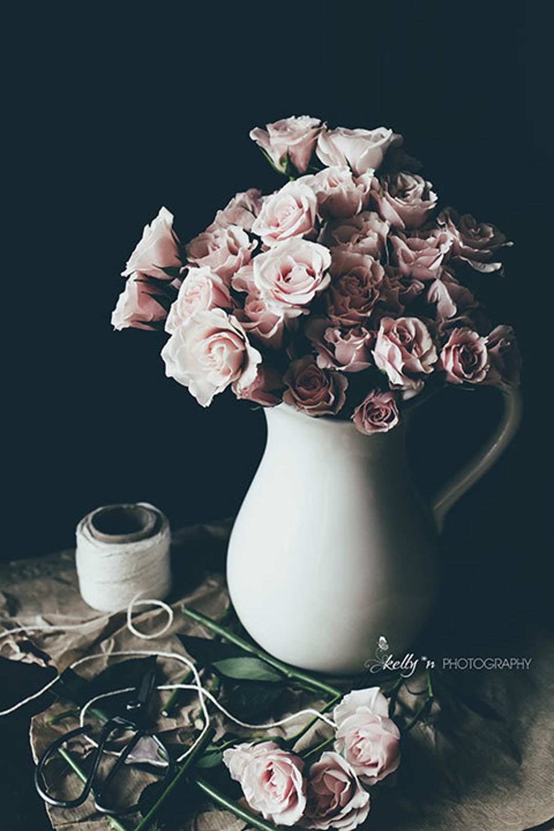 Still Life Photography Floral Still Life, Bouquet of Roses, Pink Roses