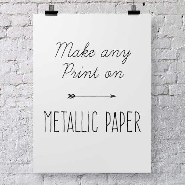 Metallic Paper Option- Print Any Photo on Metallic Paper, Add On To Order, Paper Upgrade, Matallic Finish for Photograph