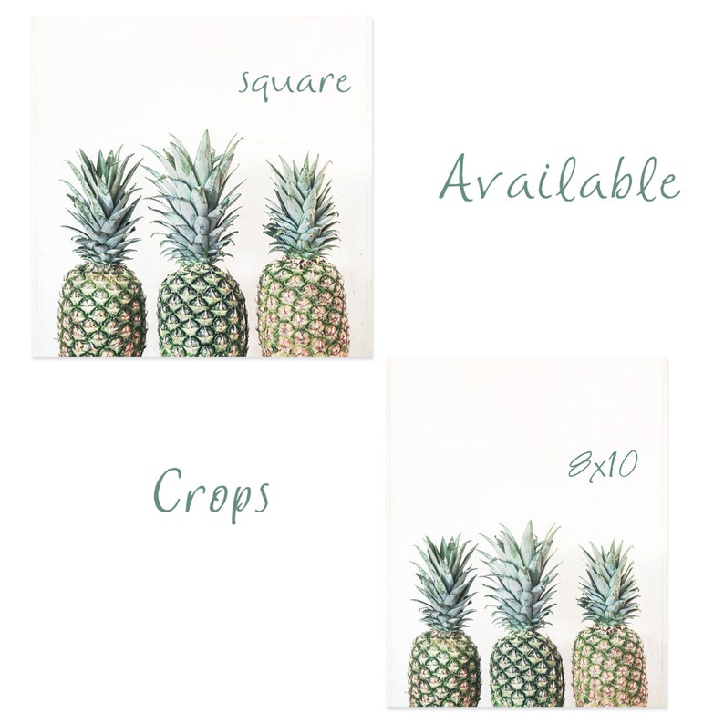 Food Photography Three Pineapples Print, Kitchen Wall Art, Fruit Photography, Pineapple Photograph, Neutral Decor, Tropical Fruit Photo image 4