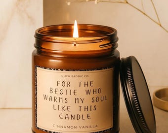Glow Baddie Co. Personalized Scented Candle – 9oz Amber Jar