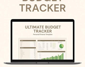 Monatlicher Budget Tracker Excel | Aufwands- und Umsatz-Arbeitsblatt | Personal Agenda 2025 | Digitaler Download