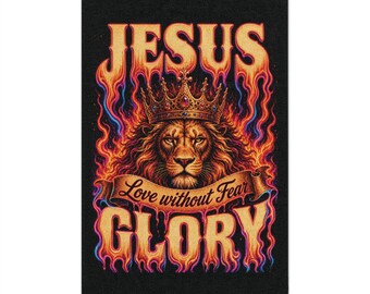 Jesus Lion Glory Rally Towel – Love Without Fear Christian Sport Accessory