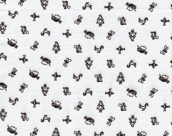 Cloud 9 Maman Motif Brun Organic Cotton fabric, 1 yard