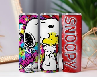 Envoltorio para vaso de Halloween con diseño de perro de dibujos animados – Sublimación PNG para vaso de 20 oz y 30 oz – Descarga digital instantánea