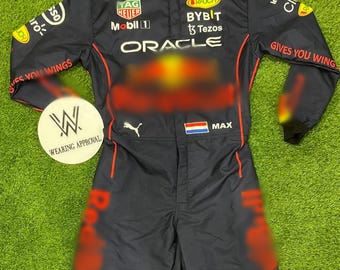 Macacão de corrida F1 personalizado | Equipamento de kart e simulação de corrida inspirado em Max