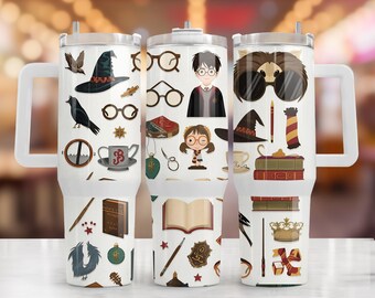 Harry Porter ,Wizard School 40oz Sublimation Design Tumbler.