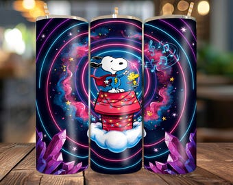 Snoopy Woodstock Superhero Tumbler Wrap, Neon Doghouse Music Conductor (Digital Download)