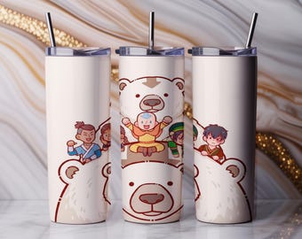 Anime Warrior 20oz Tumbler Wrap PNG | Sublimation Design | Digital Download