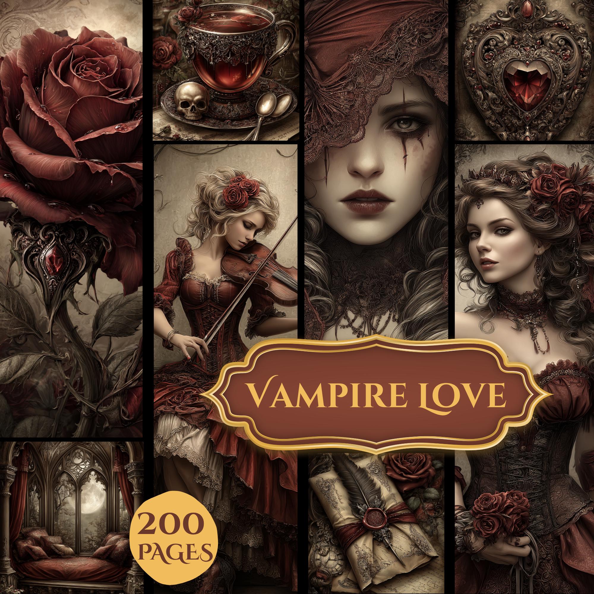 Vampire Love Junk Journal Kit 200 Pages Gothic Victorian Romance Dark ...