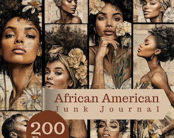 African American Junk Journal 200 Pages Vintage Black Women Ephemera (Digital Download)