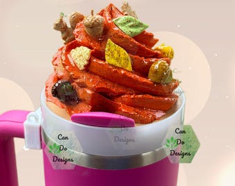 Handmade Fall Ice Cream Swirl Topper for Stanley Tumbler (Lid Not Included)