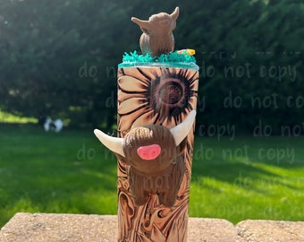 OOAK 3D Highland Cow Lid Topper & Sublimation 20oz Skinny Insulated Tumbler Great Gift, HOT Unique Present, Sunflower Cute