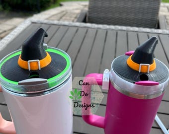 Witches Hat topper for 40oz or 20/30oz Stanley  Tumbler lid H2.0; 3D Topper ONLY Lid NOT included; black hat, Halloween fun; Choice