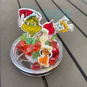 Green Guy 3D Ice LID ONLY for 30oz or 20oz Skinny Straight Tumbler; Tumbler Topper; Christmas; HOT Seller Unique Gift