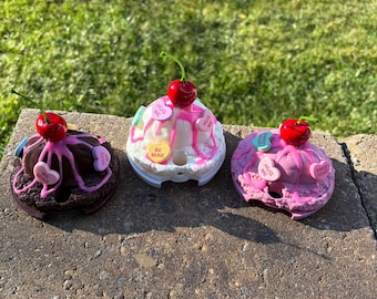 Chocolate Vanilla or Strawberry Ice Cream Valentine fake ice topper for 40oz or 20/30oz Stanley Tumbler lid H2.0; Conversation Hearts
