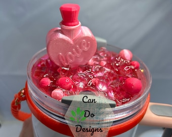 Love Potion Valentine ice topper for 40oz or 20/30oz Stanley  Tumbler lid H2.0; 3D Topper ONLY Lid NOT included;  "Bubbling liquid"