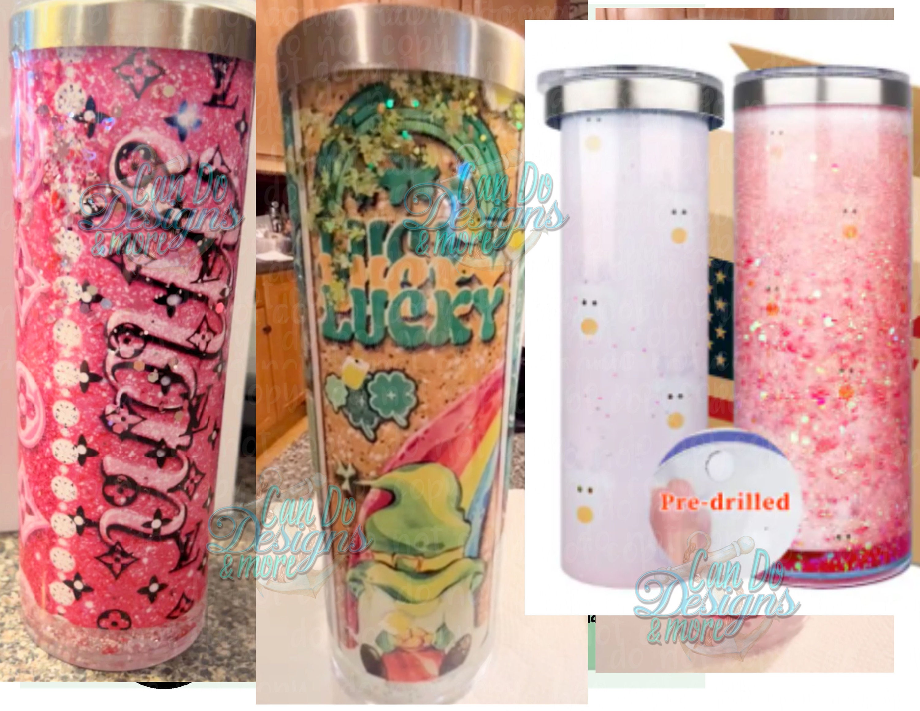 20 oz Stained Glass Glitter Globe Tumbler – PersonaliTee