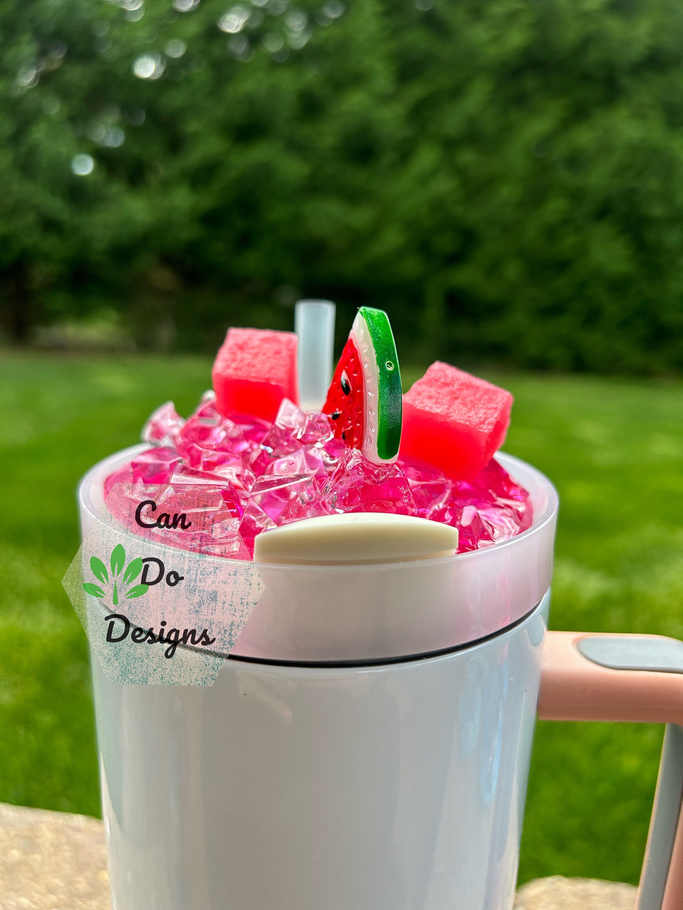 Stanley Cup Lid Accessories - 3D Watermelon Toppers For 30oz & 40oz Tumblers, Decorative Lid Covers