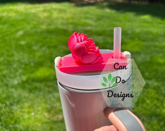 10 topper per cannuccia a forma di fiore per Stanley Cup, in silicone, tappo di copertura