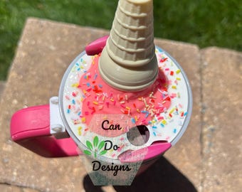 Ice Cream Pop or Cone topper for 40oz or 20/30oz Stanley  Tumbler lid H2.0; 3D Topper ONLY Lid NOT included; Summer fun; Choice