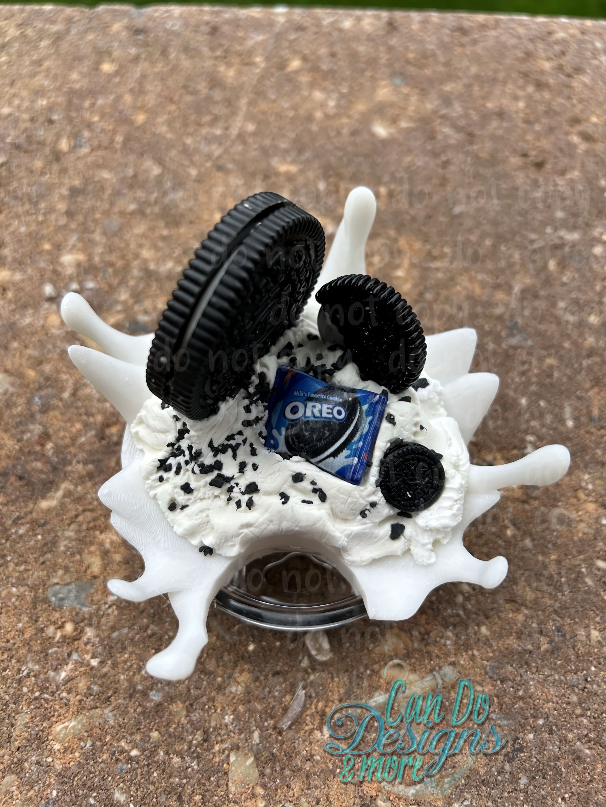 Milk Splash Chocolate Cookie Fake 3D LID ONLY for 30oz or 20oz