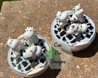 Cow Print tumbler topper for 40oz or 20/30oz Stanley  Tumbler lid H2.0; 3D Topper ONLY Lid NOT included;  Hot NEW favorite animal print