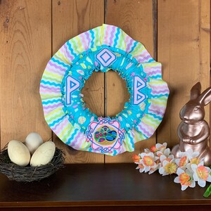 Small Ostara Wreath - Made to Order - Vernal Equinox Holiday Wreath - Viking Spring Eostre - Cloth Wreath for Indoor