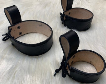 Adjustable Drinking Horn Belt Holder - Ready to Ship - Choose Your Size - Hand Stamped Mjolnir - Leather Carrier for Drinking horns