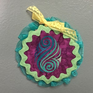 Ostara Hoop Decoration - Spring Decoration - Ostara Egg - Wood hoop art - Embroidery Hoop Decoration