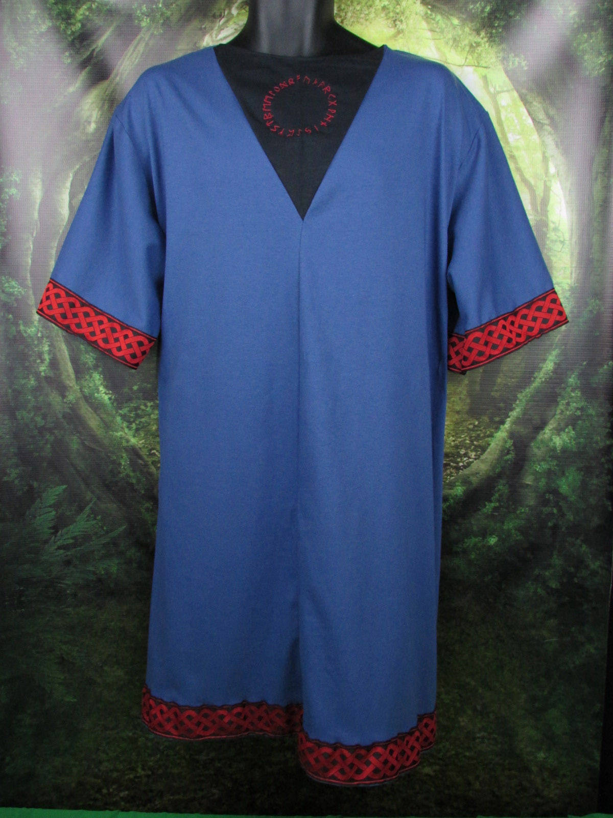 Viking Tunic - the Traveler - Rune Circle - Med. Denim Blue Cotton ...
