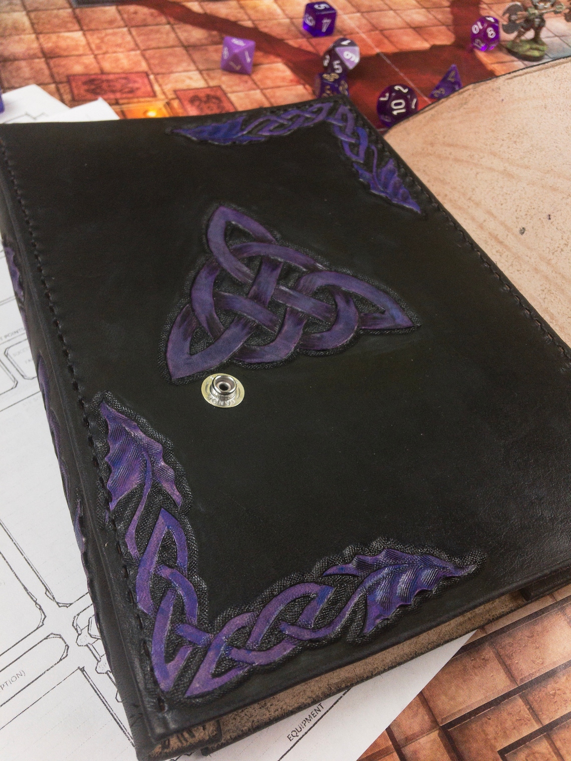 Refillable Leather Dragon Journal Made to Order Notebook Etsy
