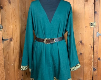 Viking Tunic -  The Traveler - 2XL Hunter Green Cotton - Viking Garb - Viking Clothing - Viking Costume
