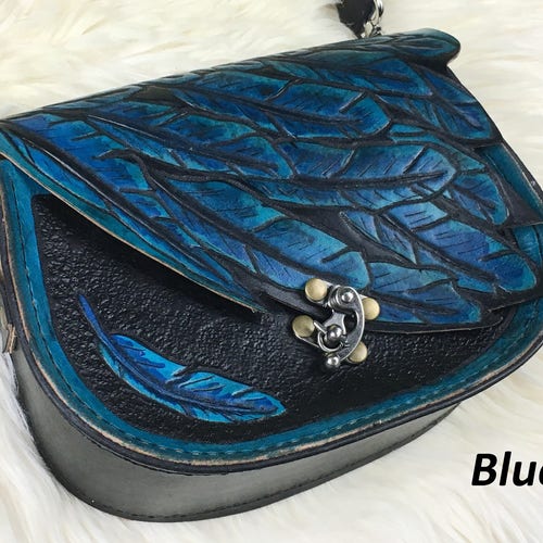 Leather Feather Wing Purse - Made to Order - Raven shops Wing Shoulder Bag - Women's Handbag - Raven Gift for Her