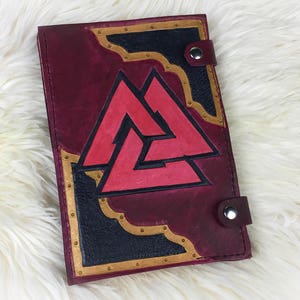 Valknut Leather Journal Cover - Made to Order - Refillable Leather Notebook - Refillable Sketchbook - Leather Refillable Journal