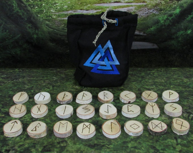Viking Runes - Valknut - Rune Set - Norse Runes - Elder Futhark Runes ...