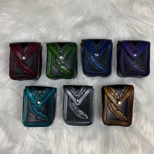 Kleine Leder Gürteltasche - Made to Order - Feder Gürteltasche - Hüfttasche - Gürteltasche - Leder Hüfttasche - Rabenfeder - Adlerfeder