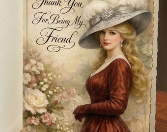 Vriendschap - Edwardiaans elegant vintage meisje