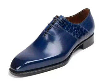 Handmade quality pure Leather Oxford Shoes, Wedding gift for men's