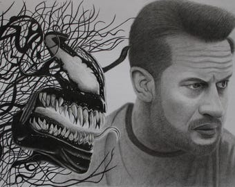 Retrato personalizado a grafito, obra de arte realista dibujada a mano, boceto en blanco y negro.