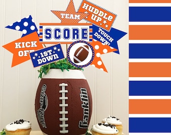 Diy Football Pennant Printables Black And Gold Football Etsy