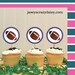 Printable Football Pennants and Cupcake Toppers DIY Pink and - Etsy
