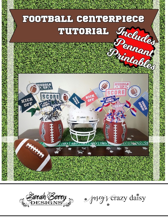 DIY Football Pennant Printables With Football Centerpiece - Etsy