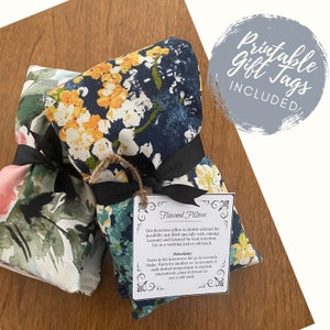 Easy Flax Pillow Tutorial With Printable Gift Tags (instant Download) - Etsy