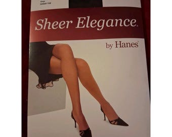 Nuevo modelo Sheer Elegance de Hanes Control Top con punta transparente ONYX; TALLA B